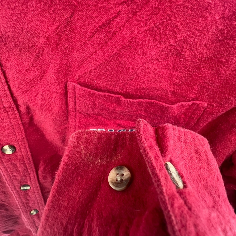 Vintage 90s The Disney Store Mickey Mouse 1928 Red Flannel Shirt Men's Large - Picture 12 of 12